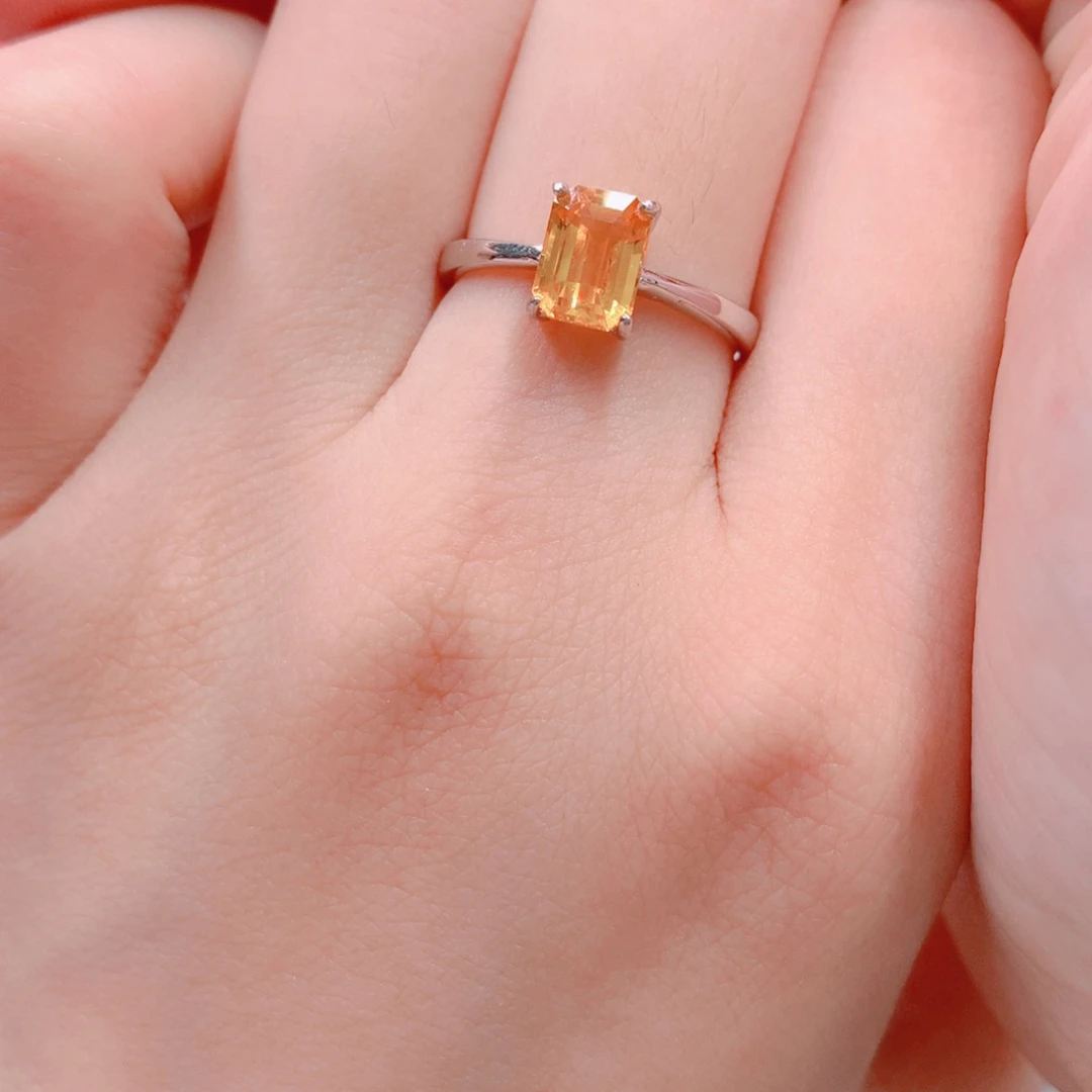 蓝宝石戒指银S925镶嵌