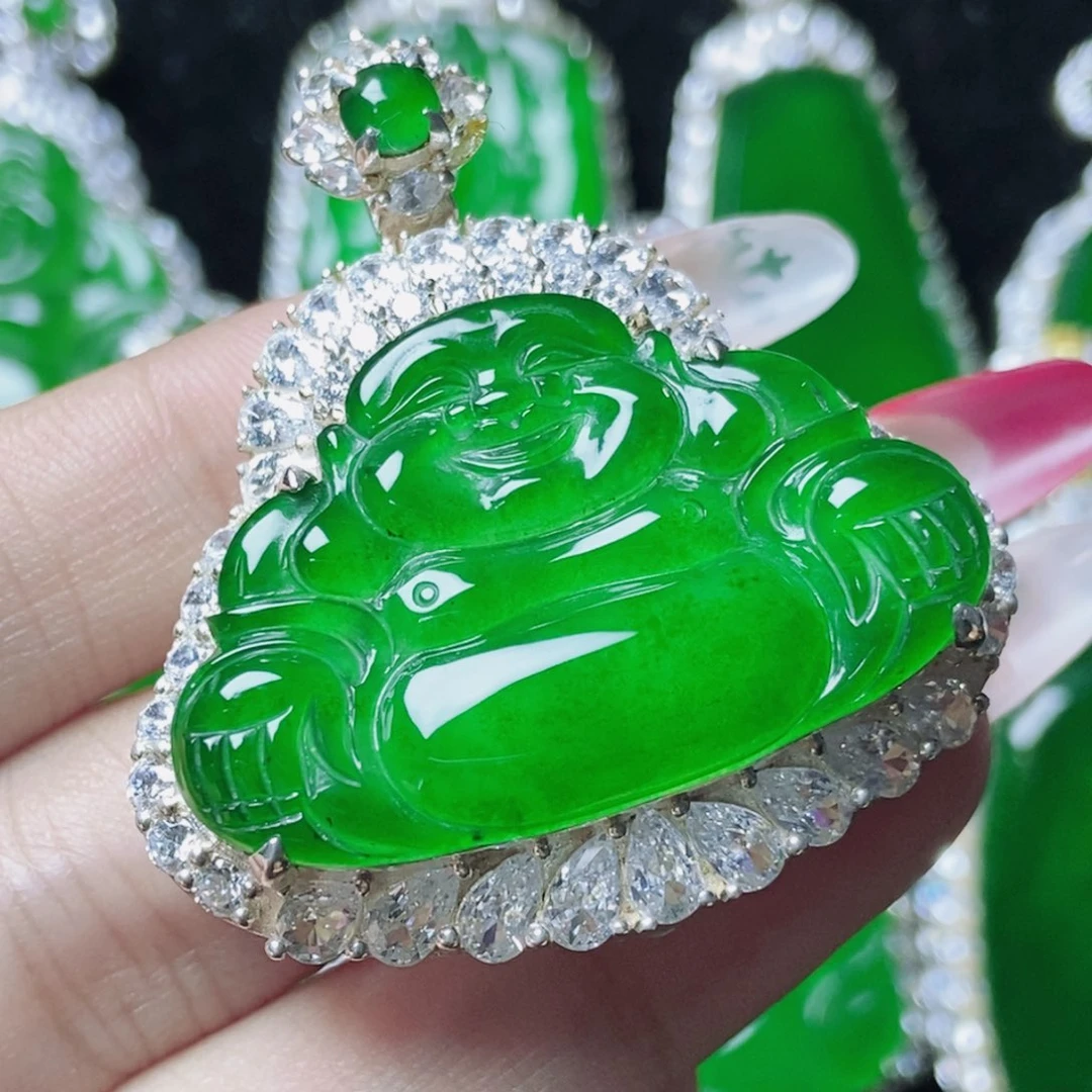 翡翠银S925镶嵌颈饰