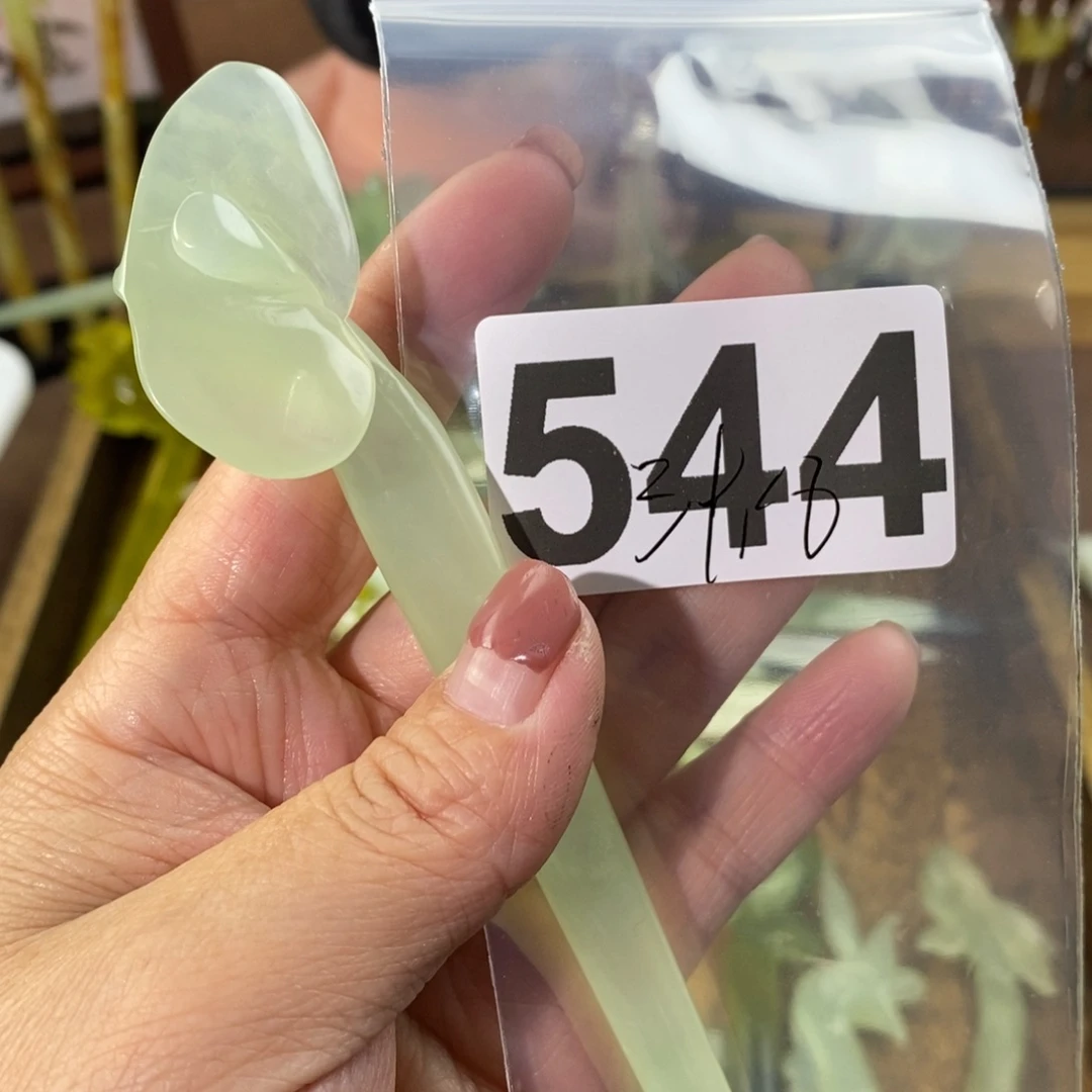 蛇纹石玉玉簪合金筱****H