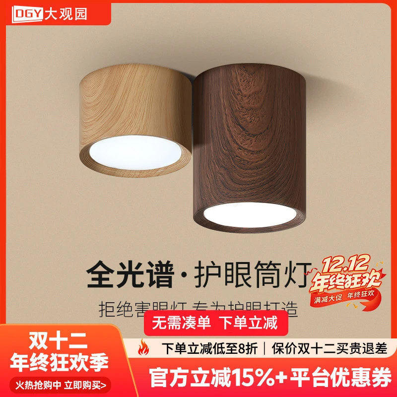 大观园明装入户筒灯玄关过道护眼灯无主灯照明家用免开孔灯具I335