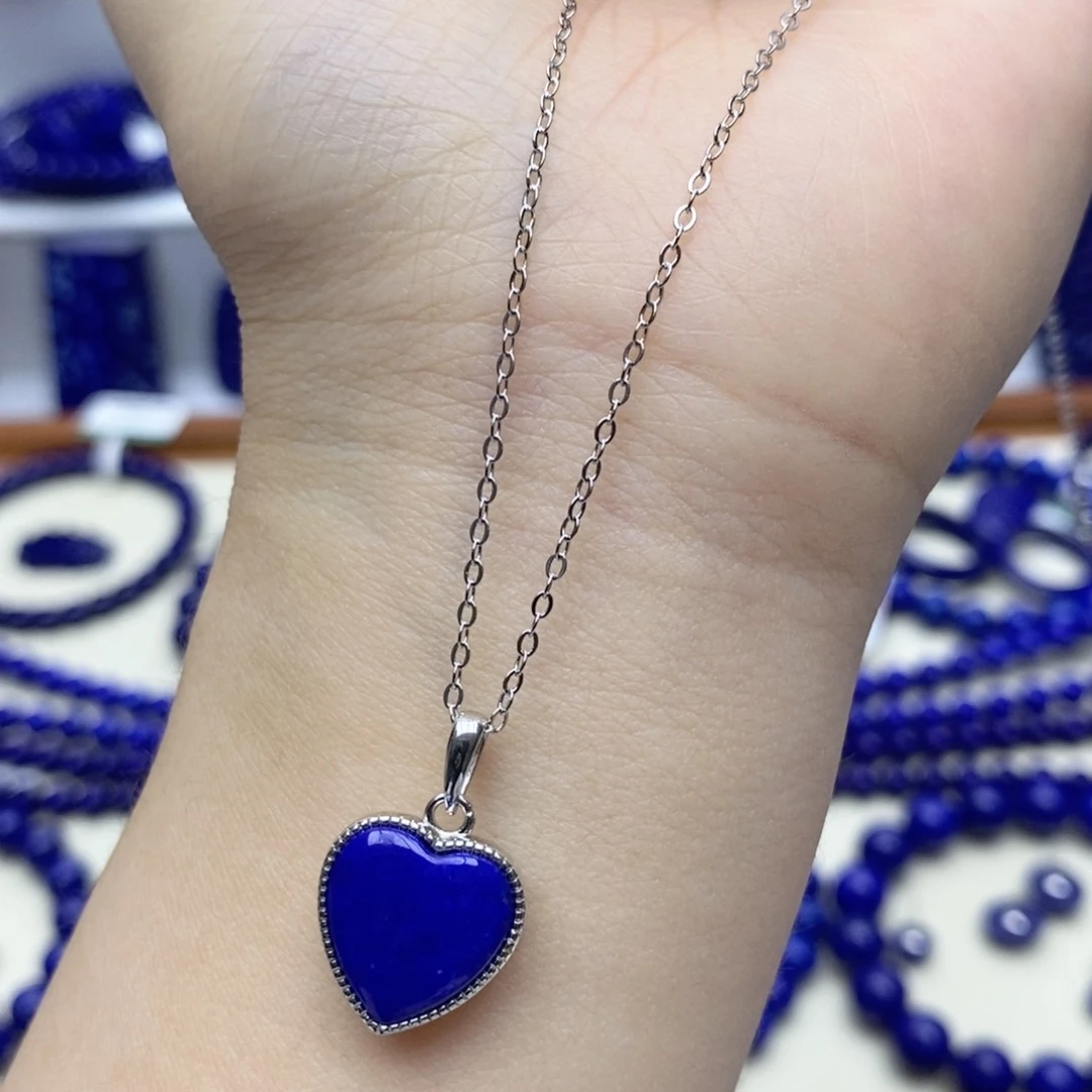 青金石银S925镶嵌颈饰