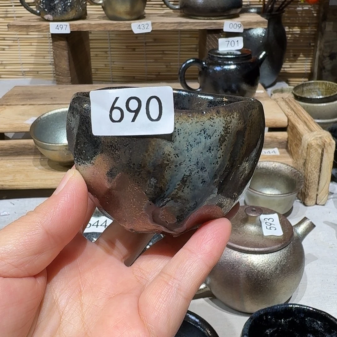 随***d壶建水紫陶紫泥柴烧杯