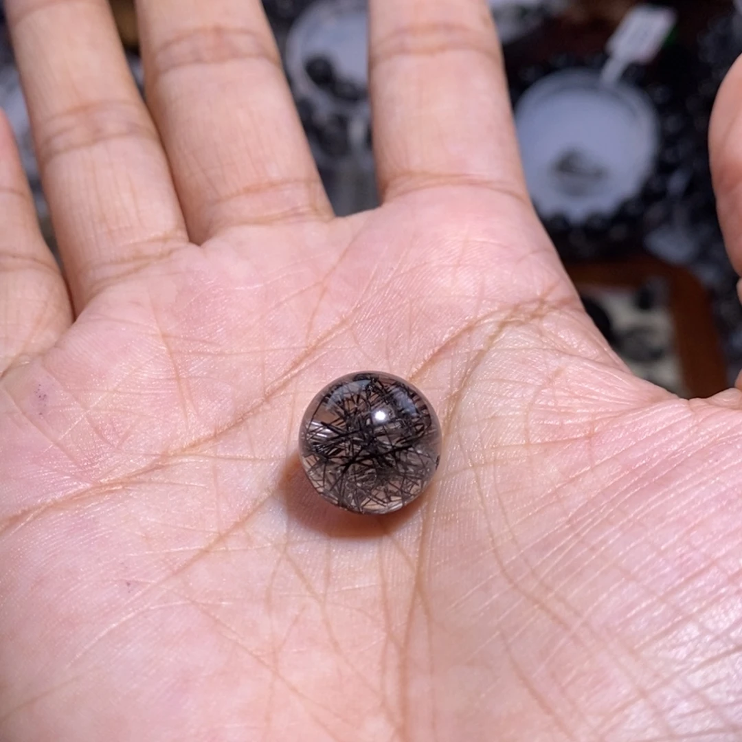 水晶未镶嵌手链14mm蕾丝黑发晶单珠