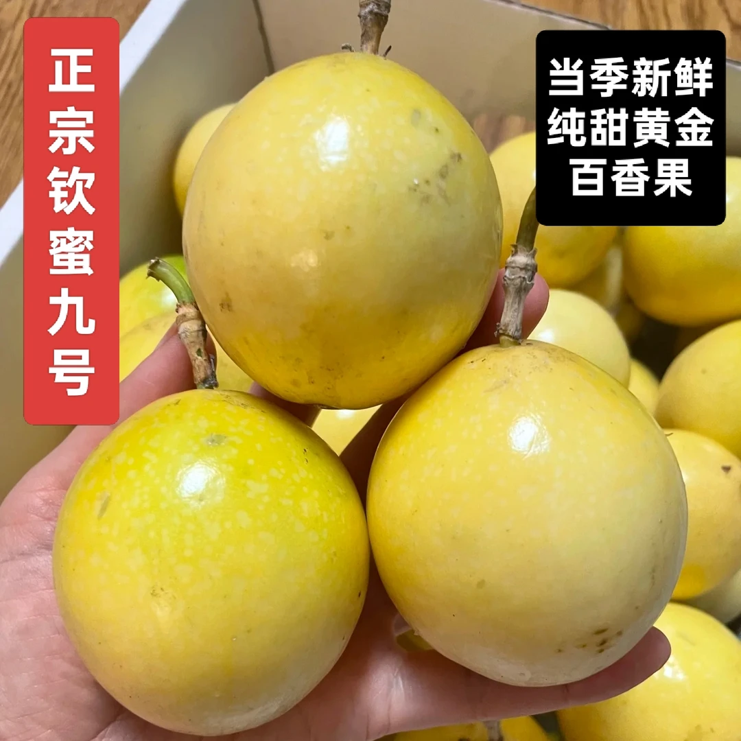 黄色百香果正宗钦蜜九号新鲜包邮香甜多汁富含维生素果味芳香浓郁