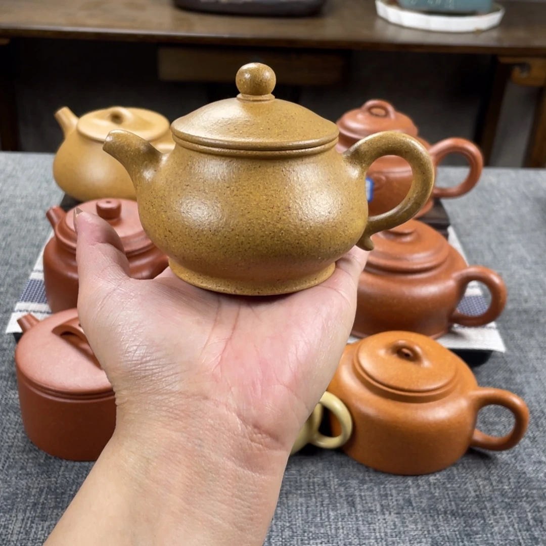 茶壶紫砂黄金段潘壶全手30目150