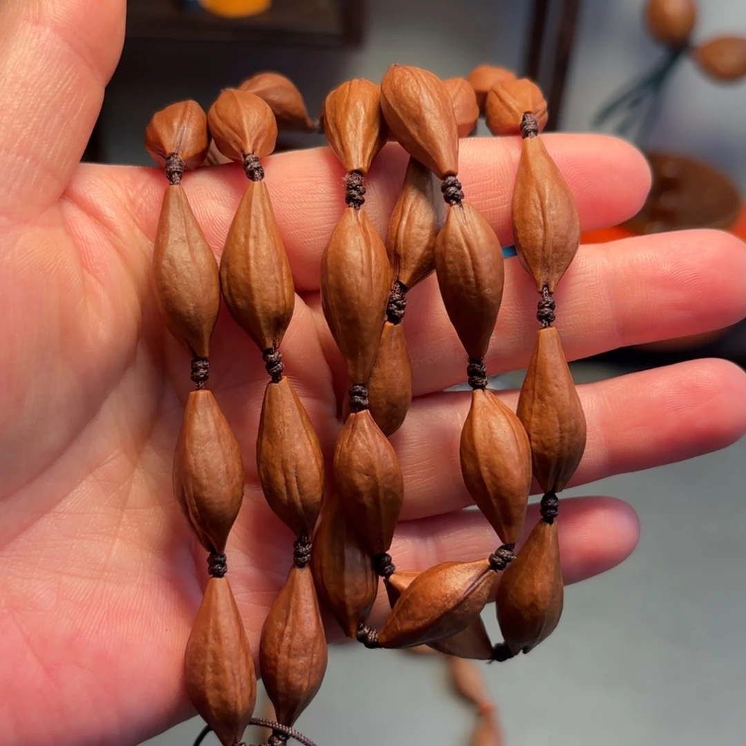 橄榄核手串/手链野生小尺寸柳叶瓜子核脖挂0.9尺寸