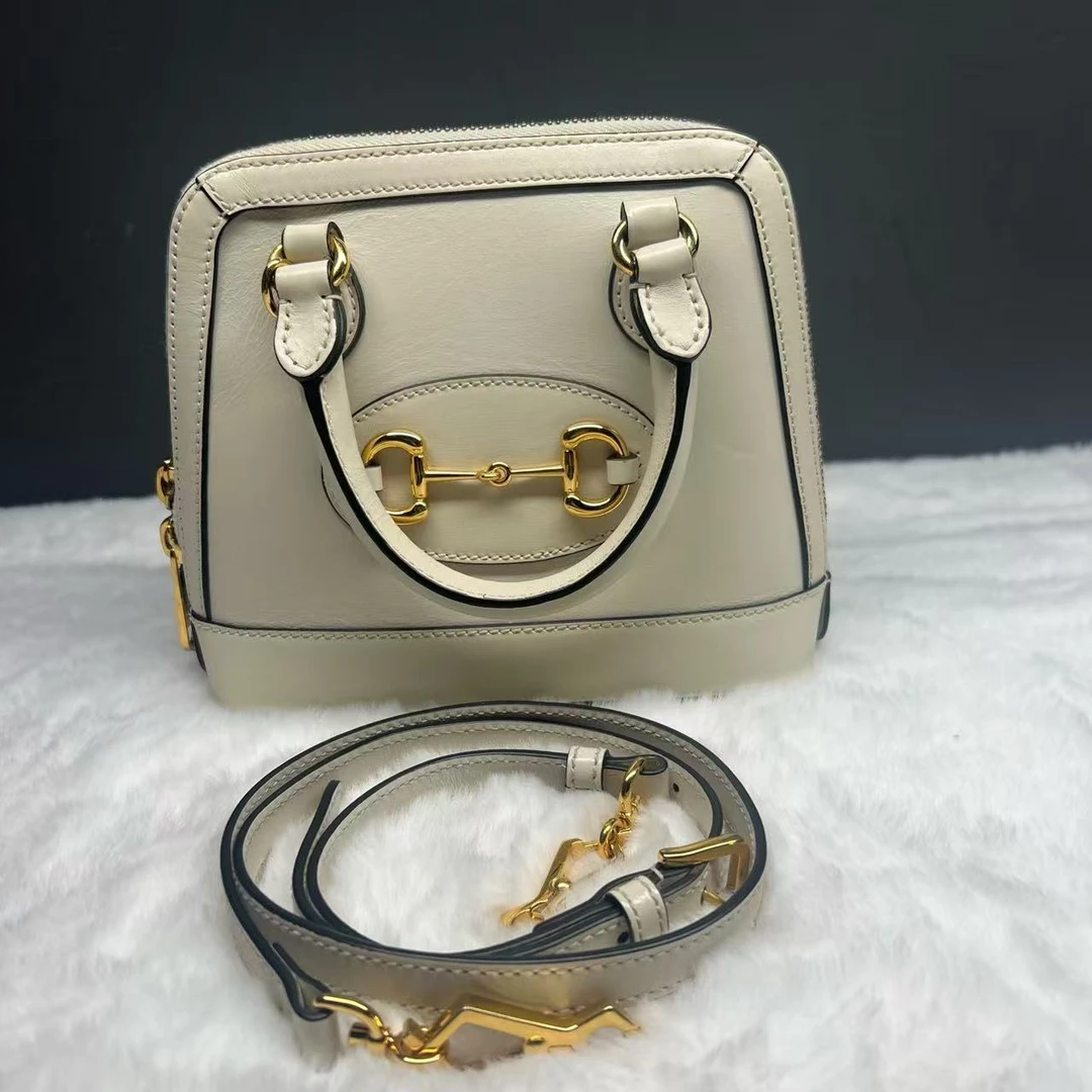 99新 GUCCI/古驰  马衔金扣 1955系列贝壳包 80226