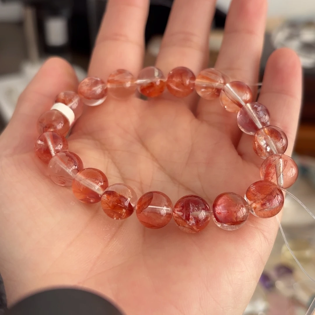 未镶嵌手链水晶红浇花10