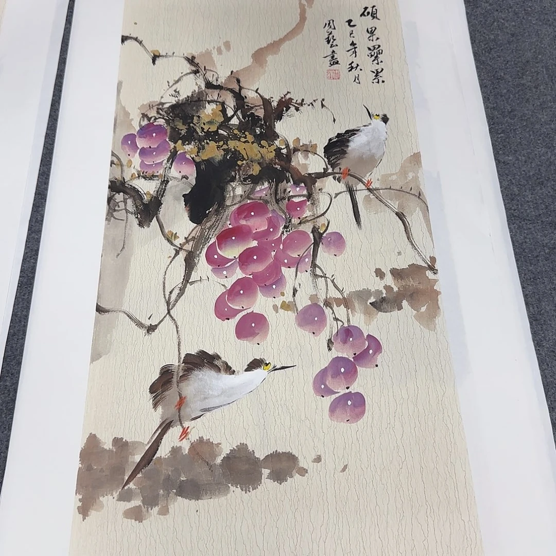 国画纯手绘山水花鸟