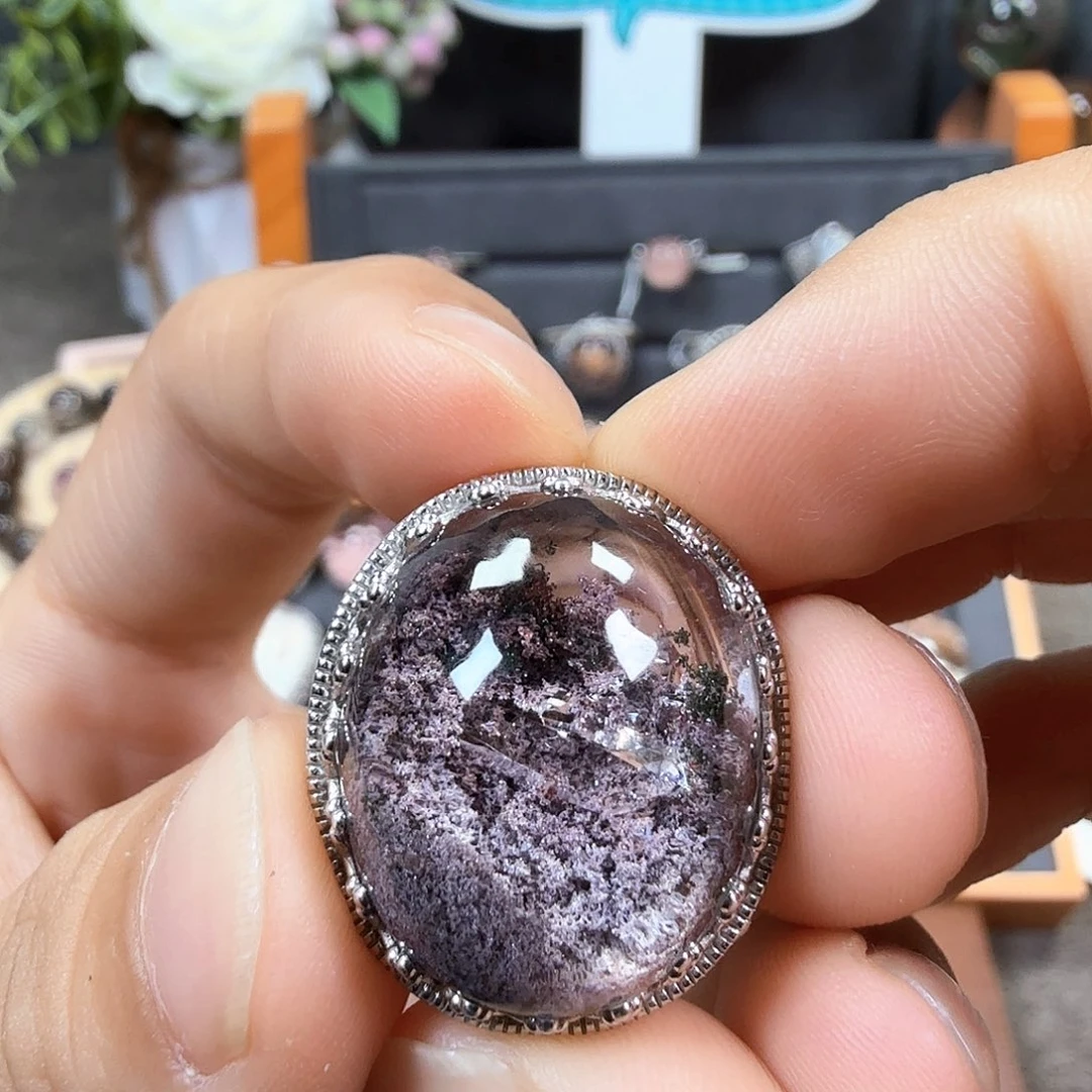 小***兒水晶戒指银S925镶嵌