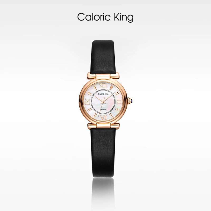 凯卡思Caloric King致简·贝钉钉系列皮带防水女士手表