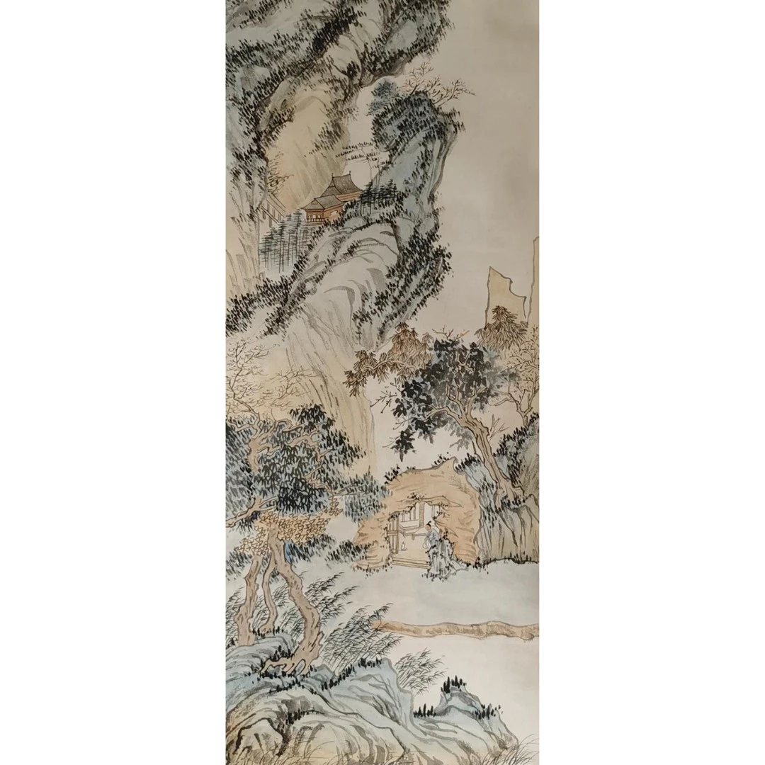 【辽拍】V250709-2-414《山水》（3.3平尺) 纸本镜片