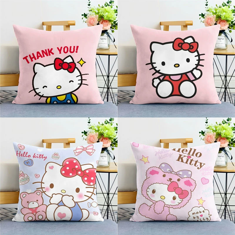 HelloKitty凯蒂猫抱枕粉色猫咪客厅沙发靠枕靠垫抱枕套枕头定制