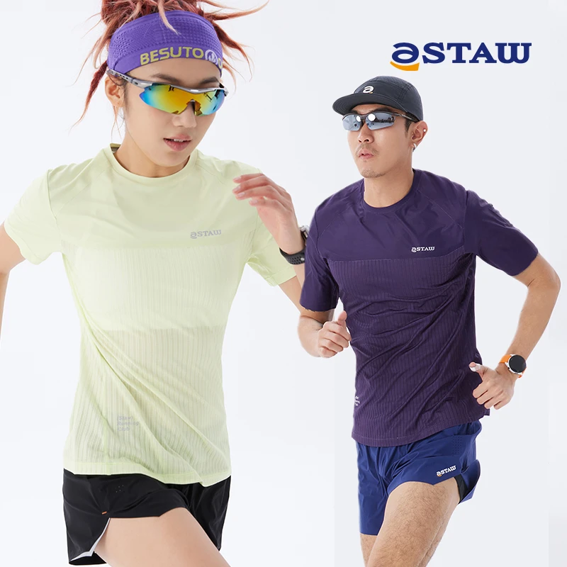 STAW世拓防晒upf100+跑步短袖速干排汗coolmax抗菌运动训练t恤