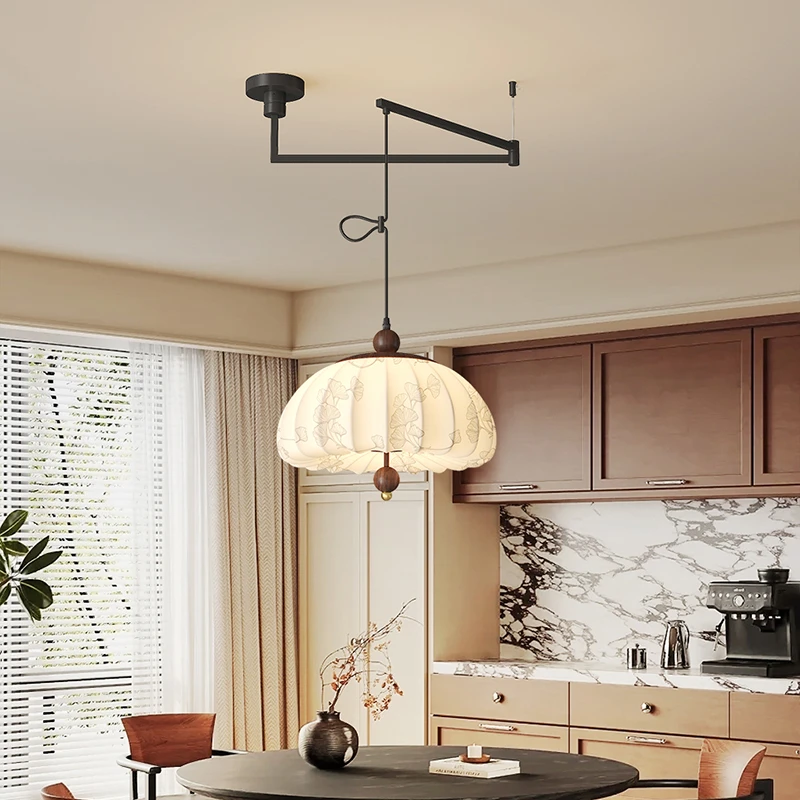 CASAGD入户玄关走廊过道餐桌吊灯中古风全光谱护眼卧室餐厅灯