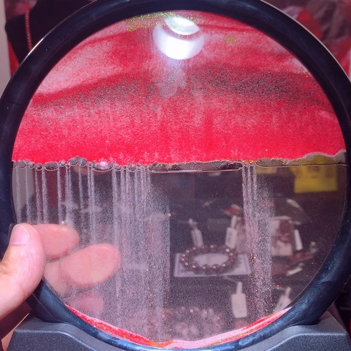 天然辰砂小号流沙画摆件