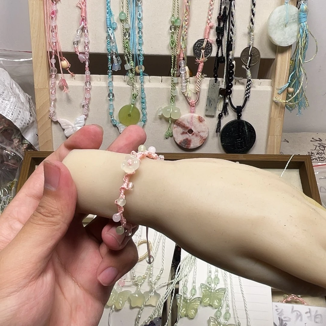 蛇纹石玉合金颈饰