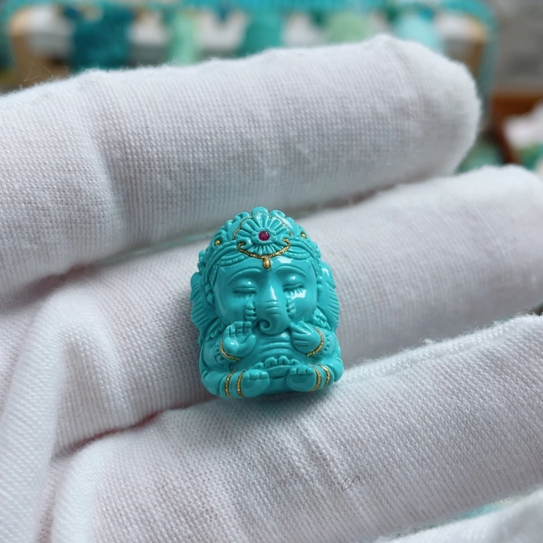 糖****未镶嵌绿松石珠宝奇石