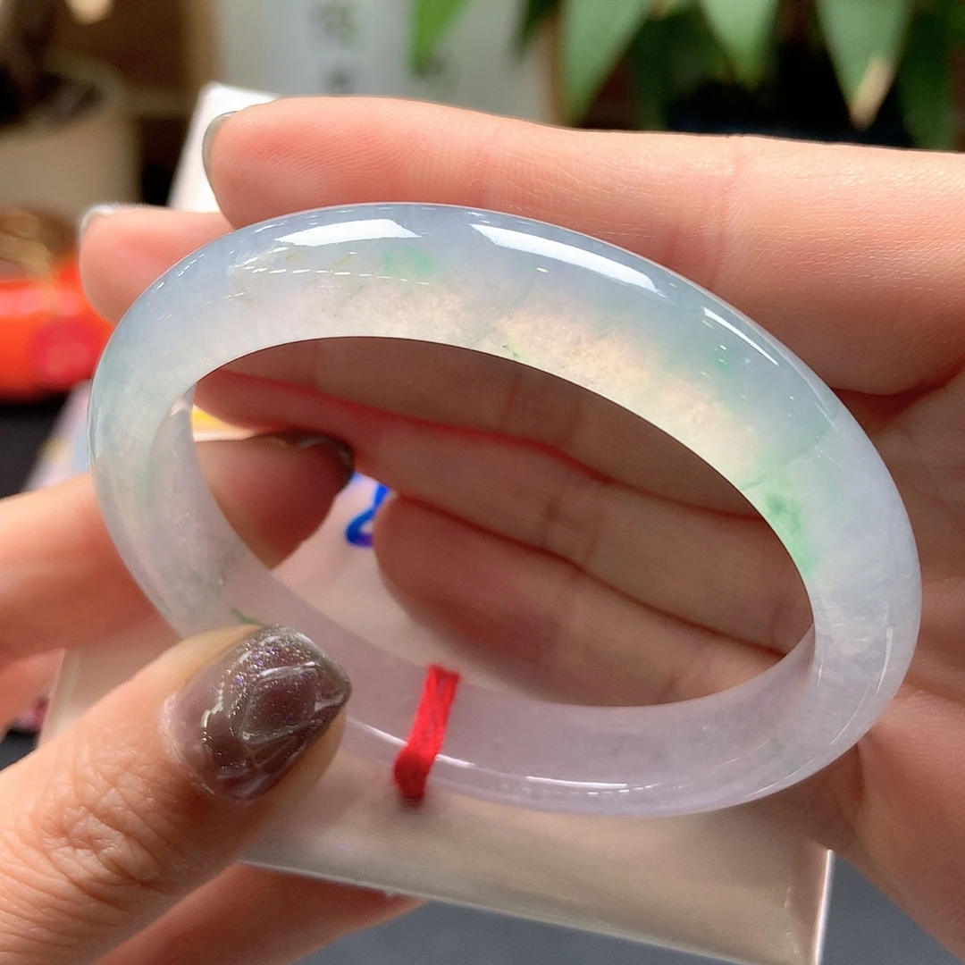 翡翠未镶嵌手镯24号53贵妃