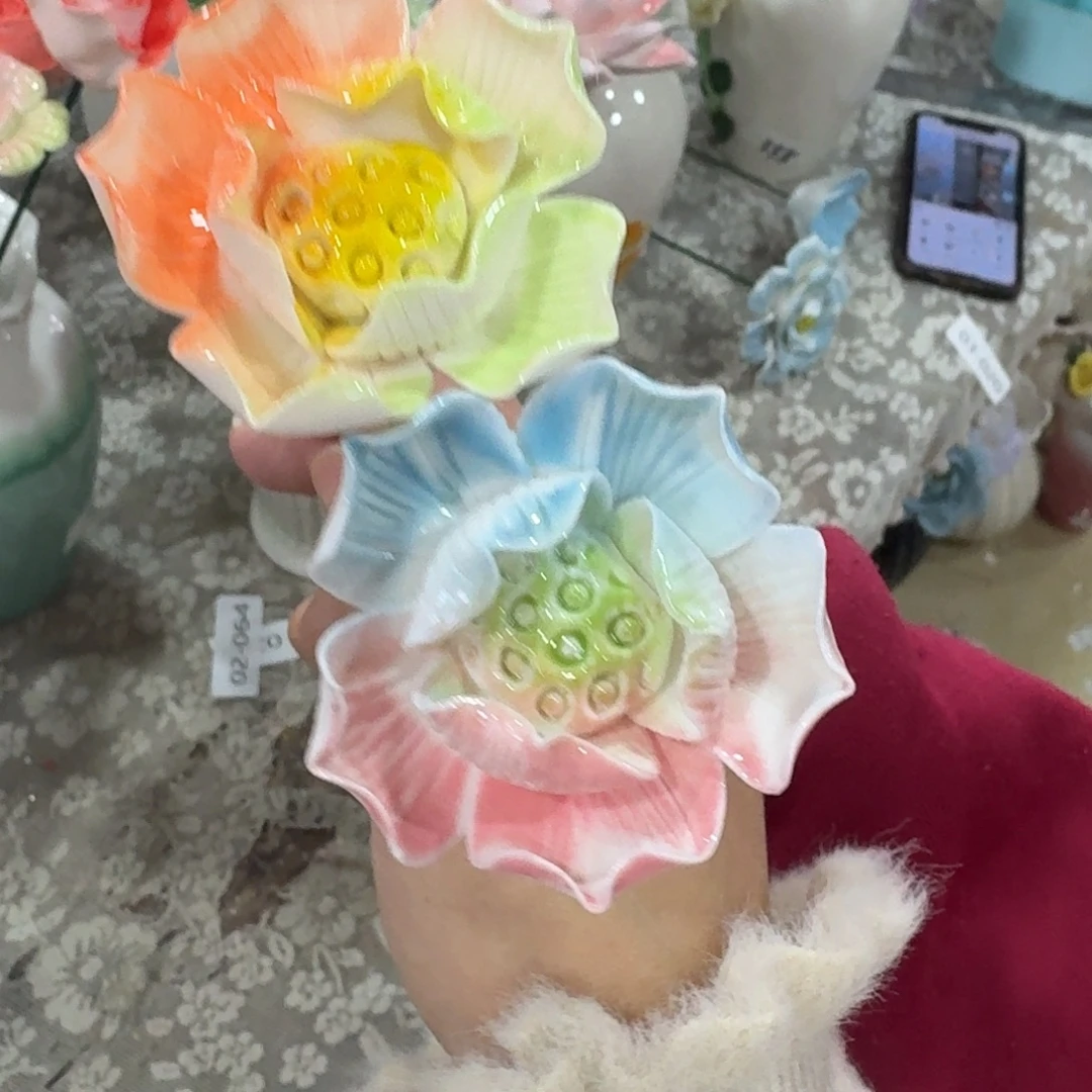 陶瓷花拍满20元发货，爱退款拉黑