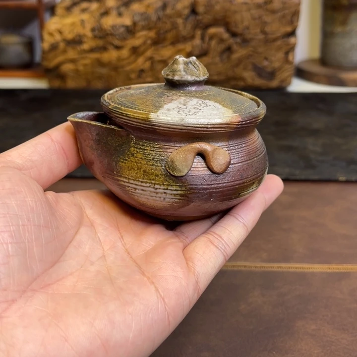 陶备前烧作品宫山文