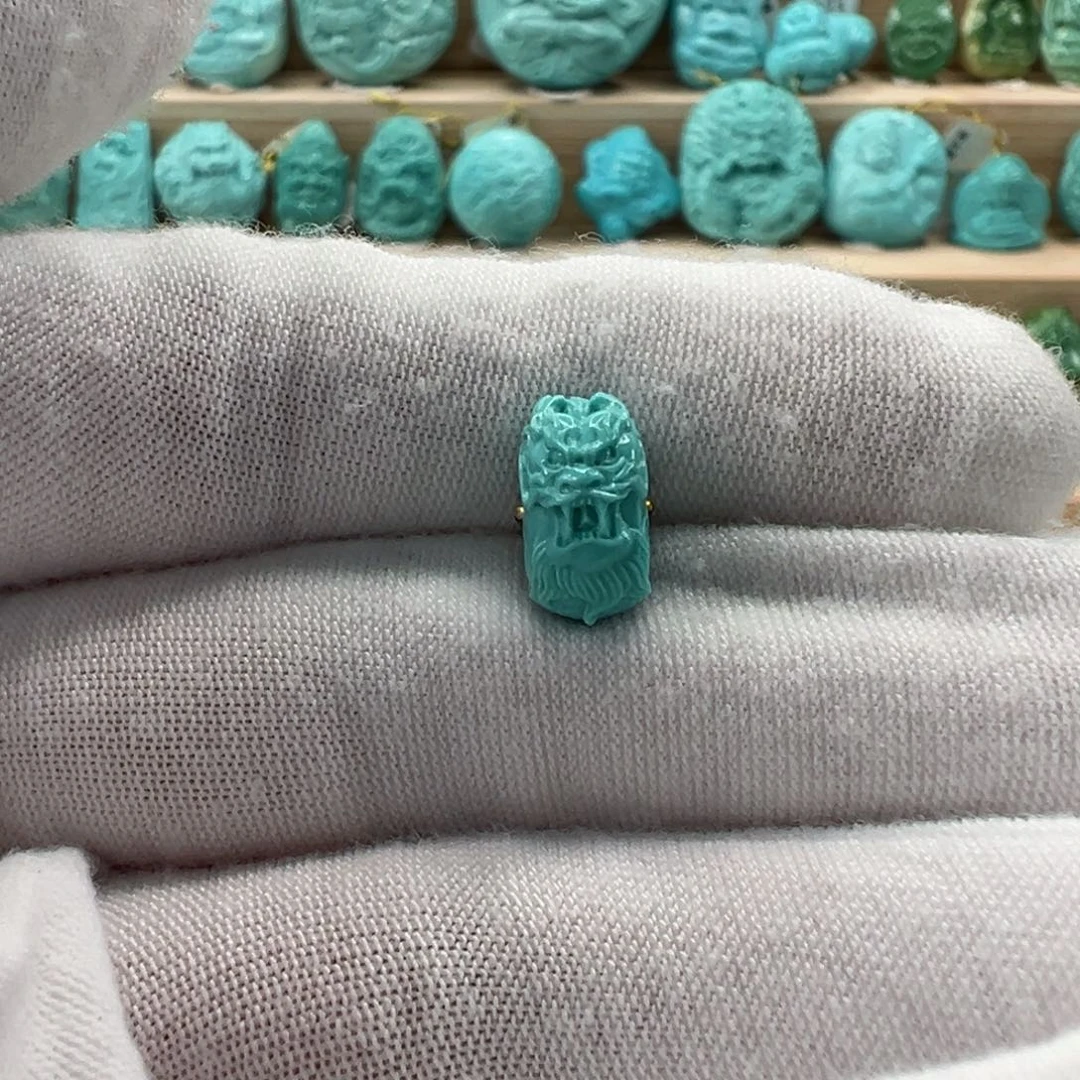 未镶嵌绿松石龙扣11.5x6.2mm