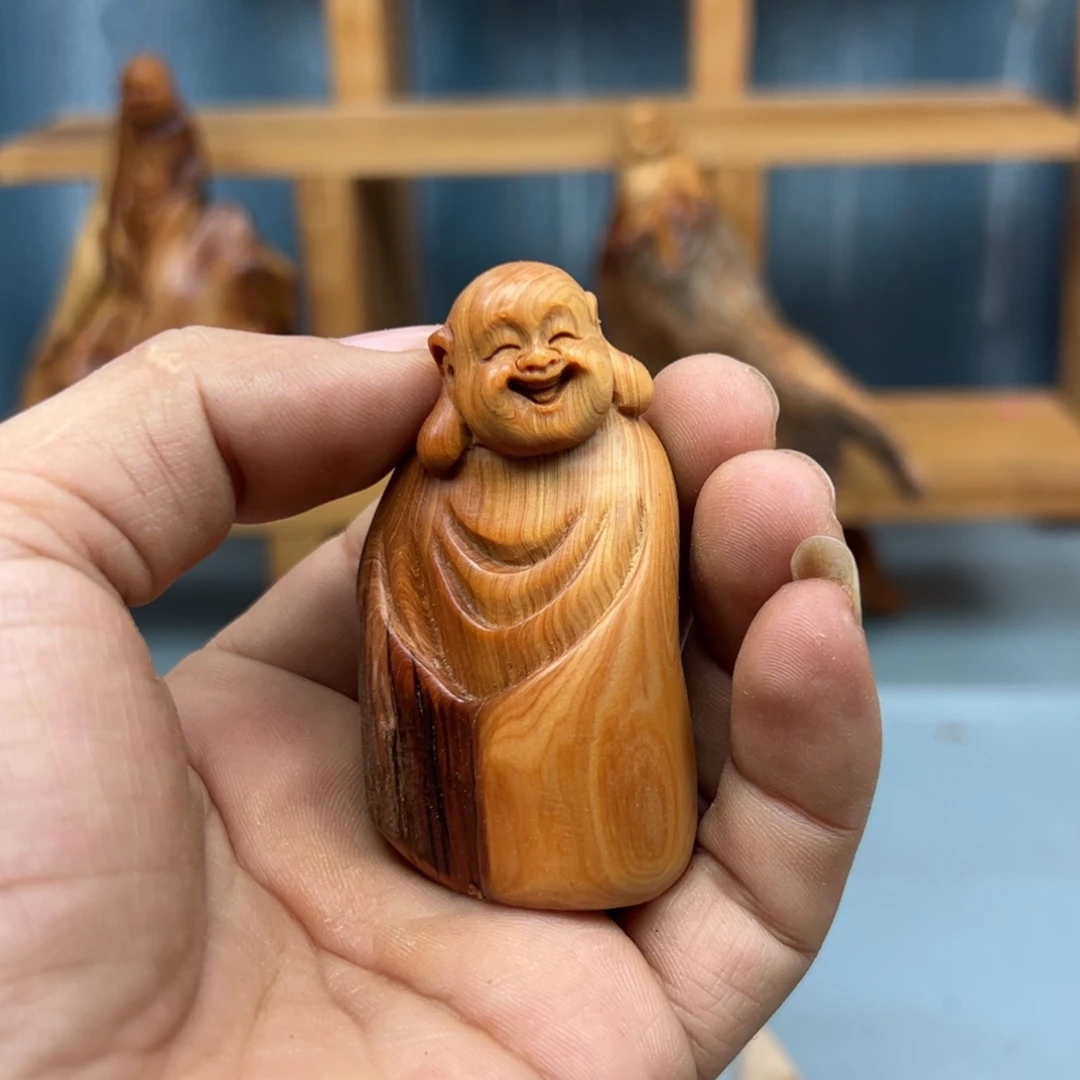 塞***尔木崖柏木摆件手把件