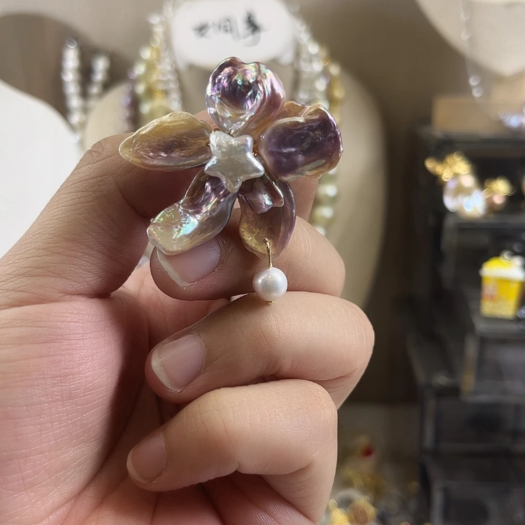 淡水珍珠吊坠(不含链)未镶嵌千****?【纯恬】
