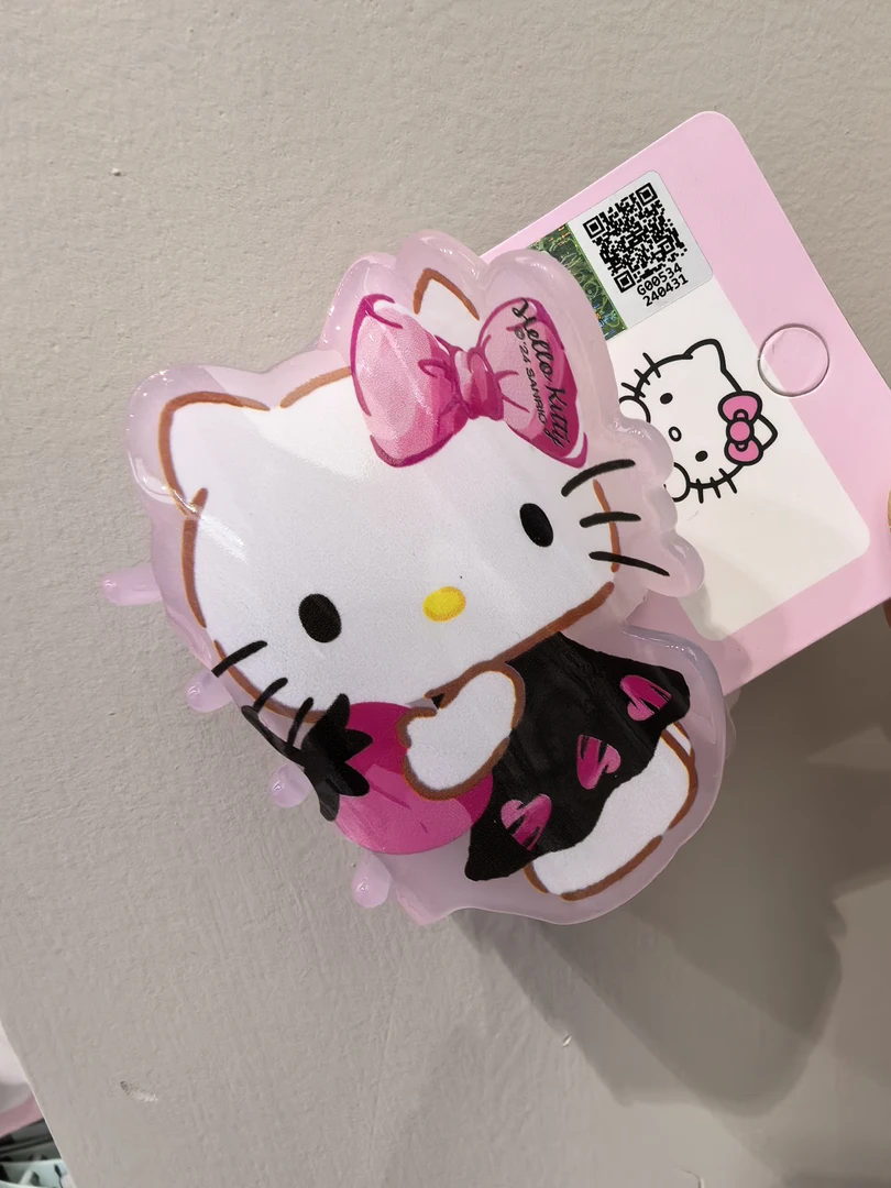 B344粉色蝴蝶结KT猫咪抓夹