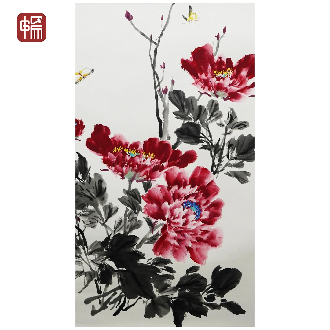 F1361 1978年作《国色天香》69*46() 纸本镜片  FL