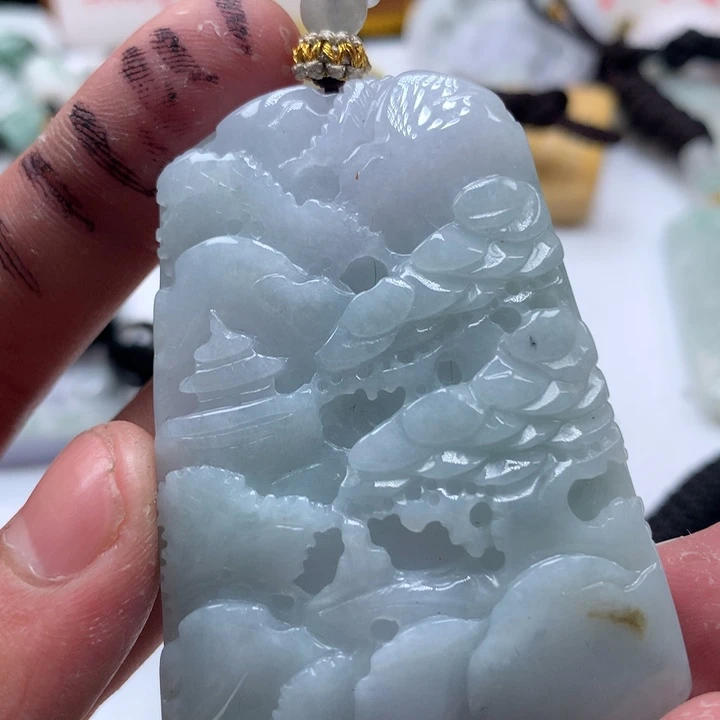 颈饰未镶嵌翡翠保真天然a货翡翠
