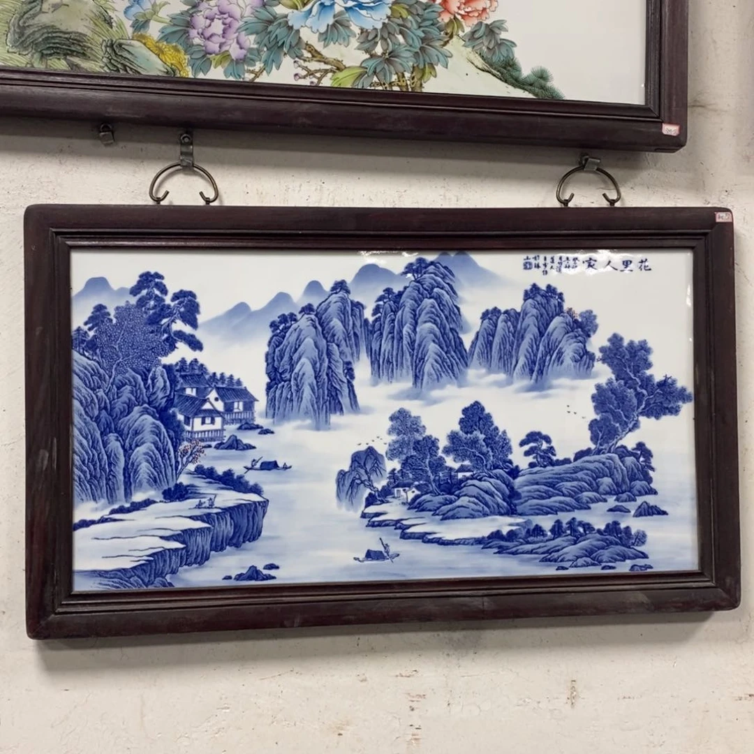 瓷片90*52 景德镇瓷板画柴窑烧制