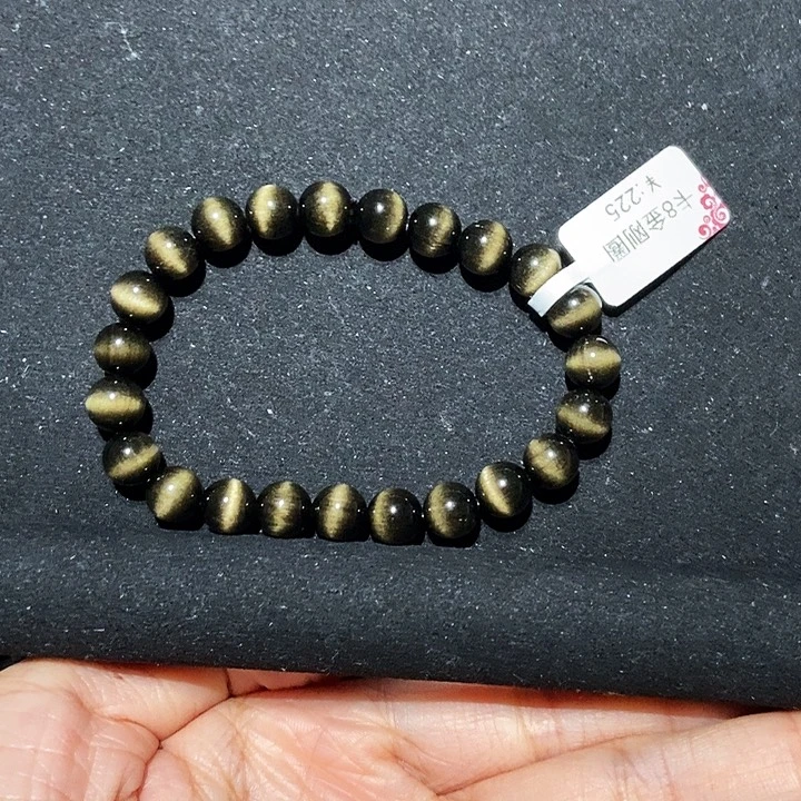 黑曜岩未镶嵌手串