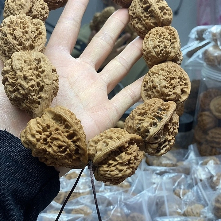 文玩核桃把件38官帽手持油