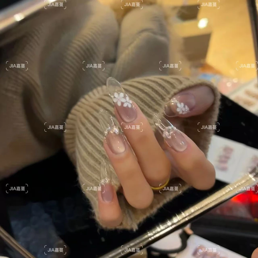 【如梦令·紫薇】纯手工穿戴甲气质显白轻奢美甲成品十片装