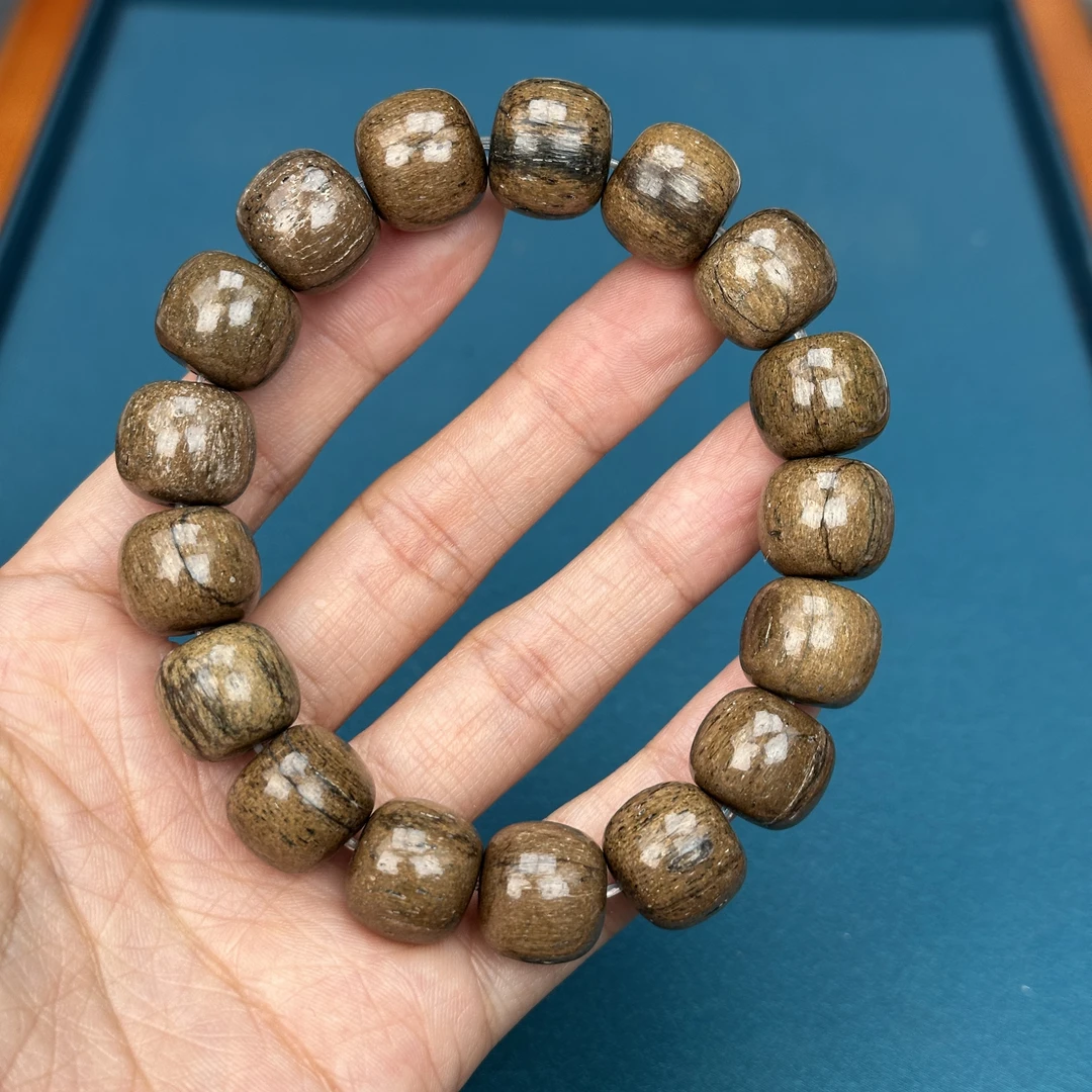 N1410 天然猛犸骨头手串12*11mm 支持鉴定 假一罚四