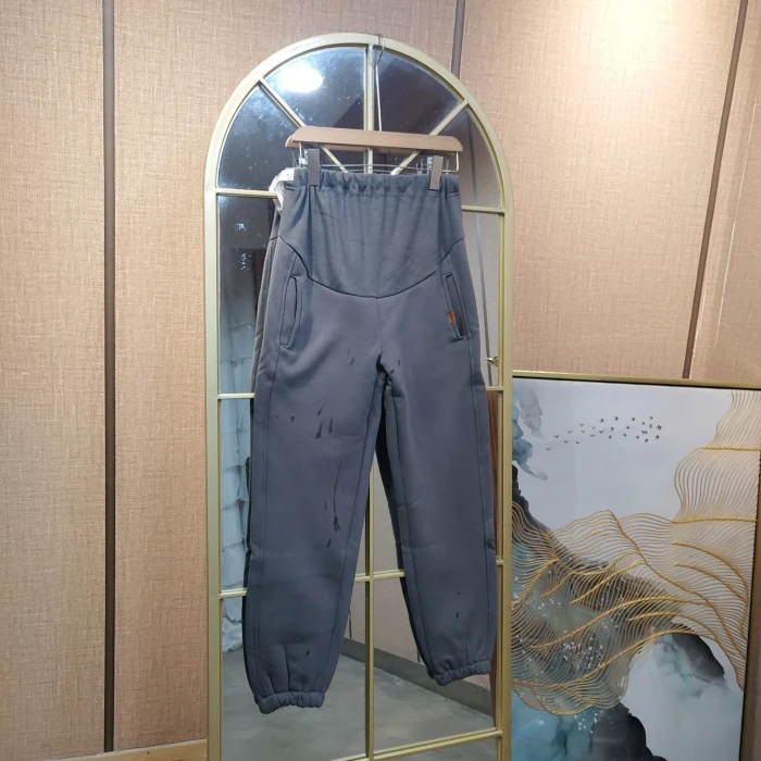 HM97孕妇灰色羊羔绒加厚裤子M90-120L130XL140