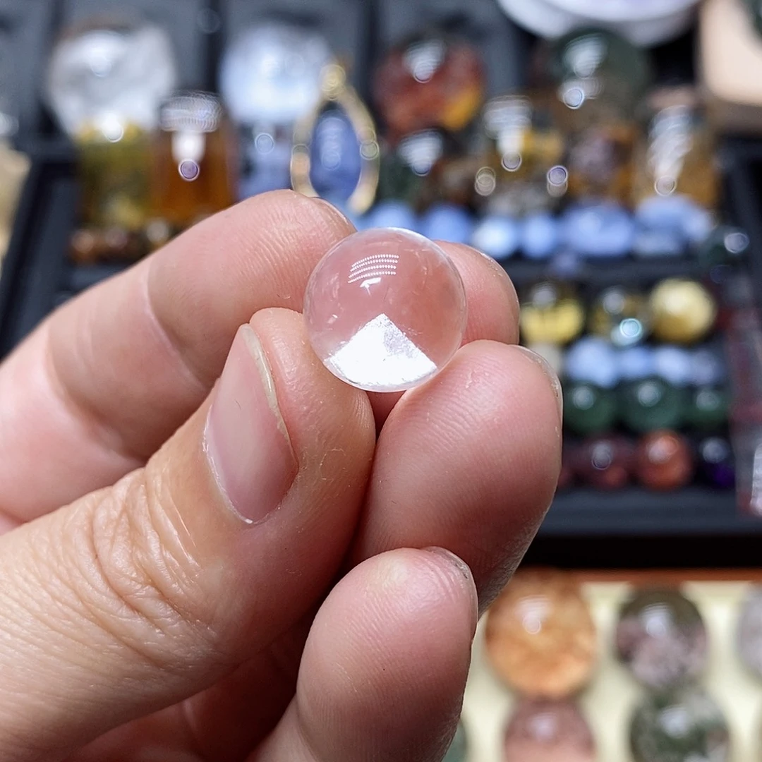 单珠未镶嵌水晶橘****?天然精致水晶单珠