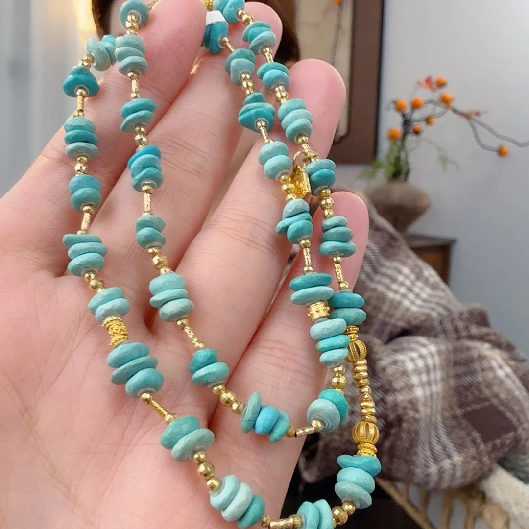 绿松石18K金镶嵌珠宝奇石