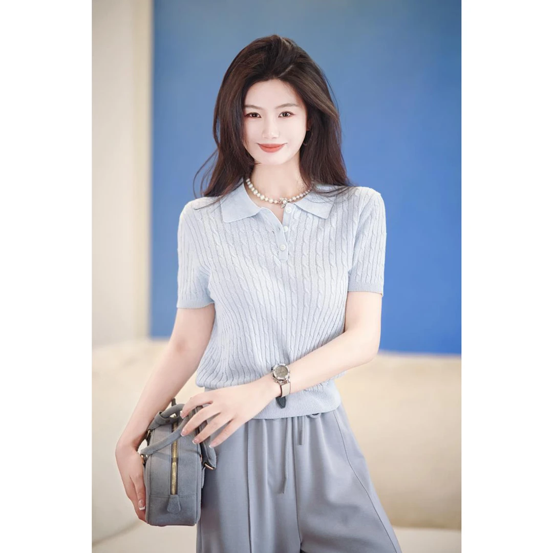 【赵大喜】糖果系.麻花针织衫 | 25新款環保/和纸纱绞花针织上衣女