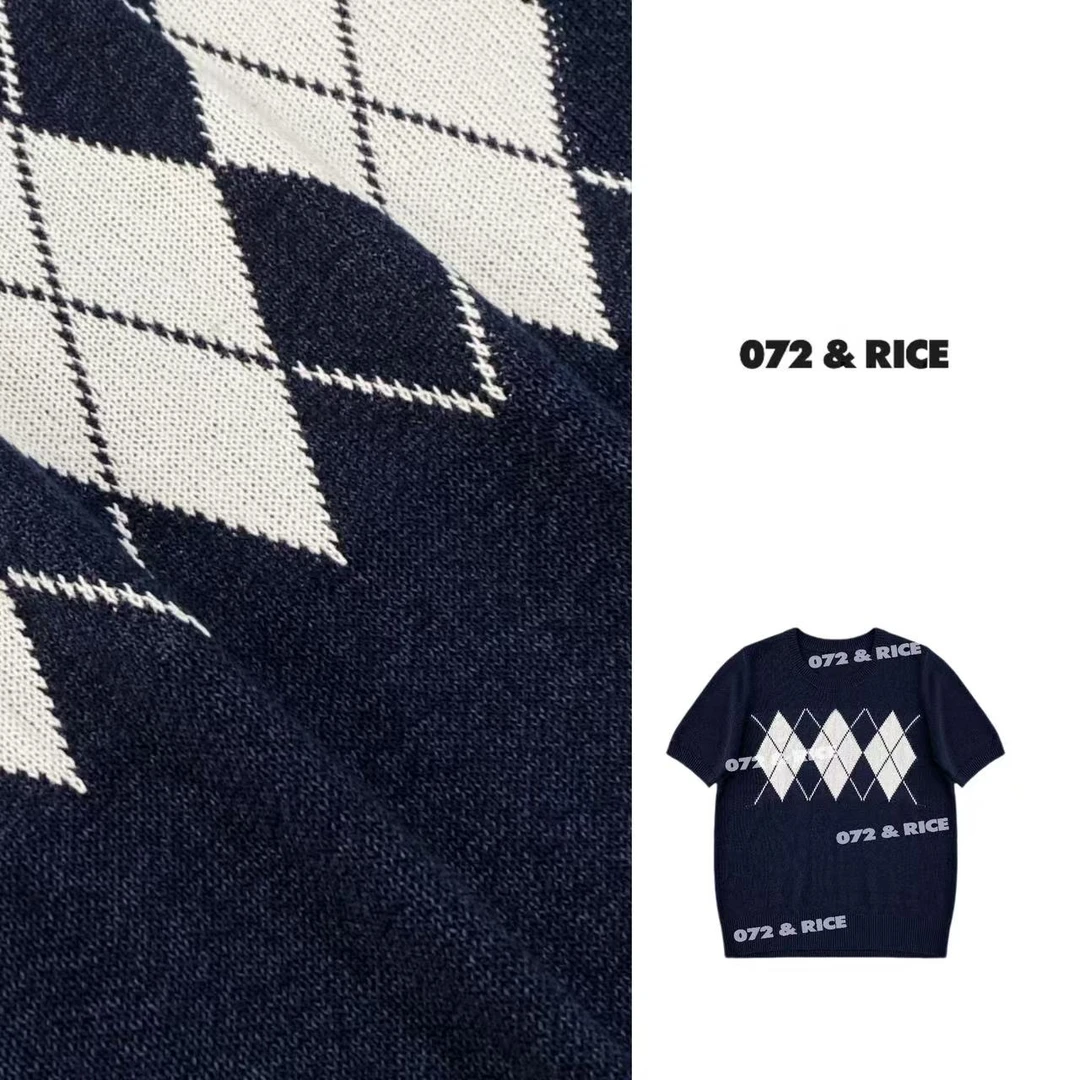 072 & RICE【铃格】和纸+莱赛尔+棉 夏季休闲针织衫 32SJ97