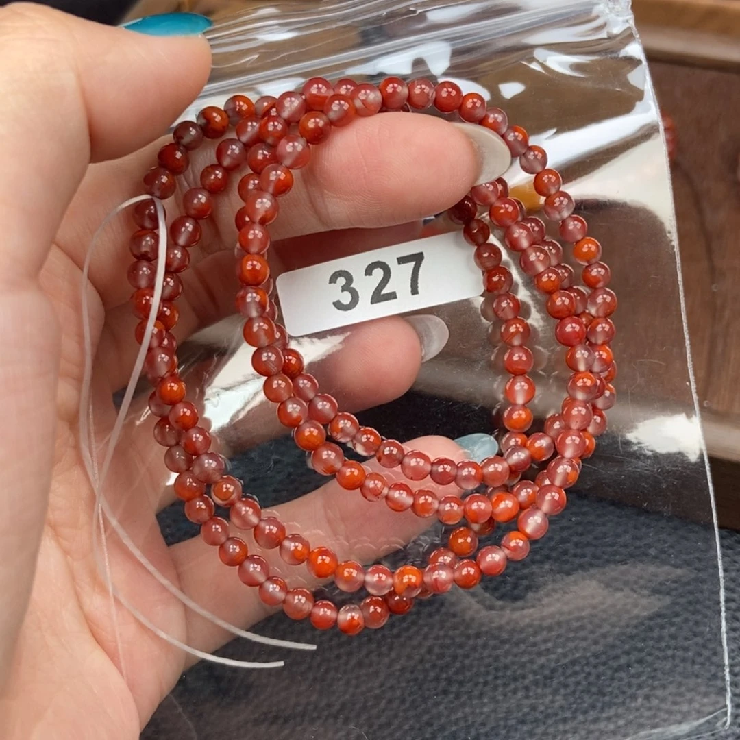 南红玛瑙未镶嵌手链卡4.1