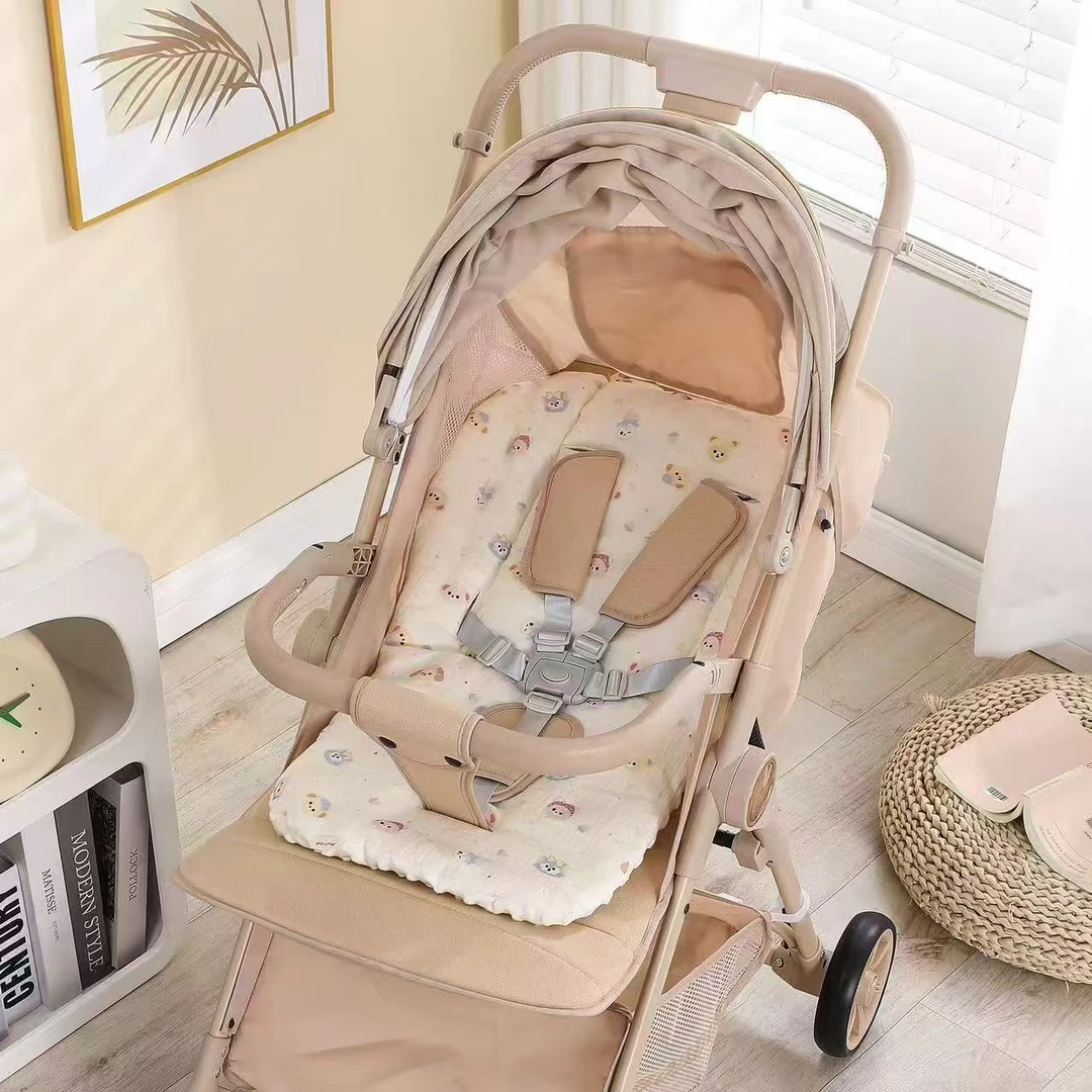 婴儿车垫子四季通用新生儿秋冬保暖加厚棉垫可机洗