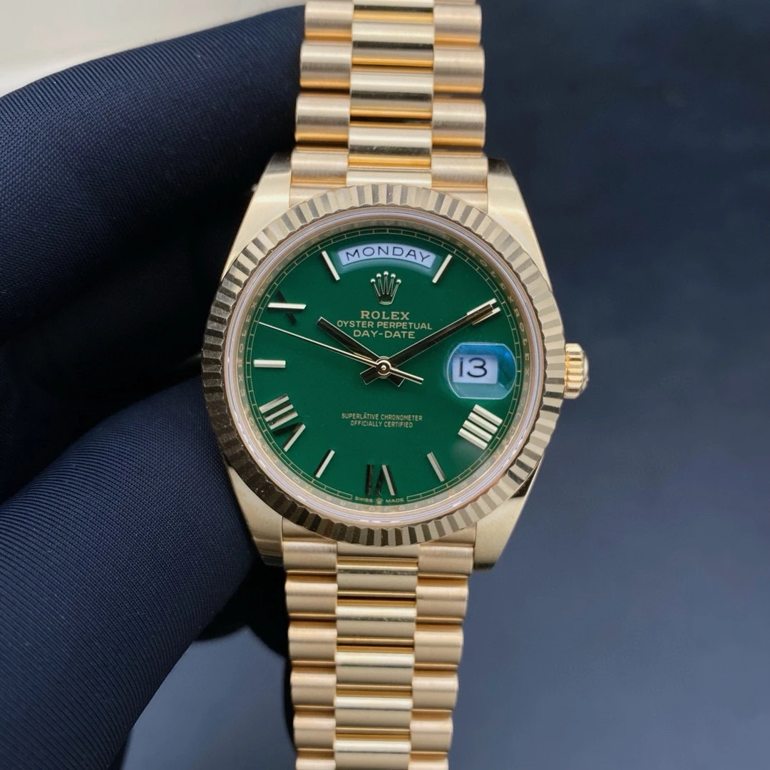 99新 Rolex/劳力士 星期日历228238赌桌绿/24年全套/表径40