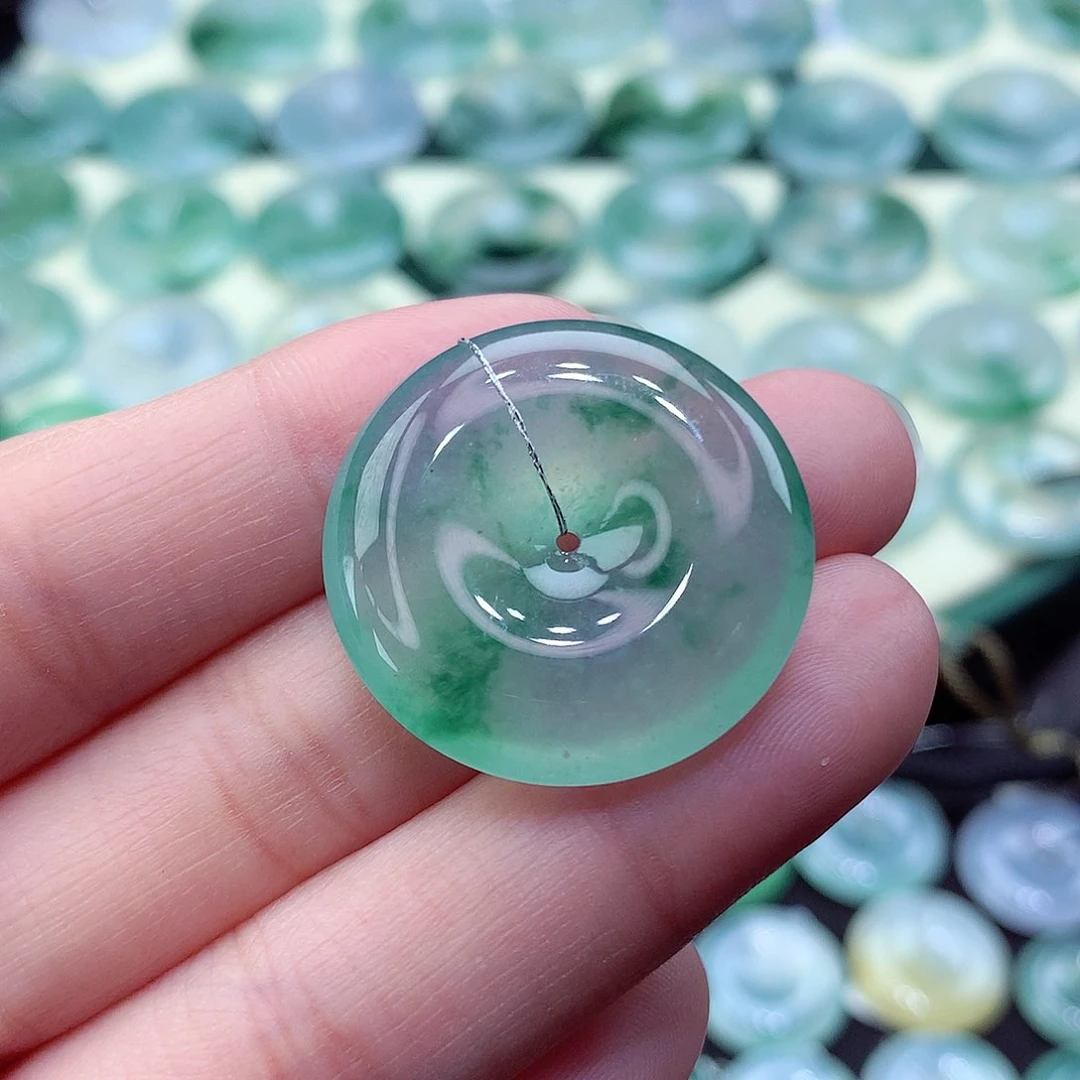 翡翠颈饰未镶嵌60尺寸28.4-6.0