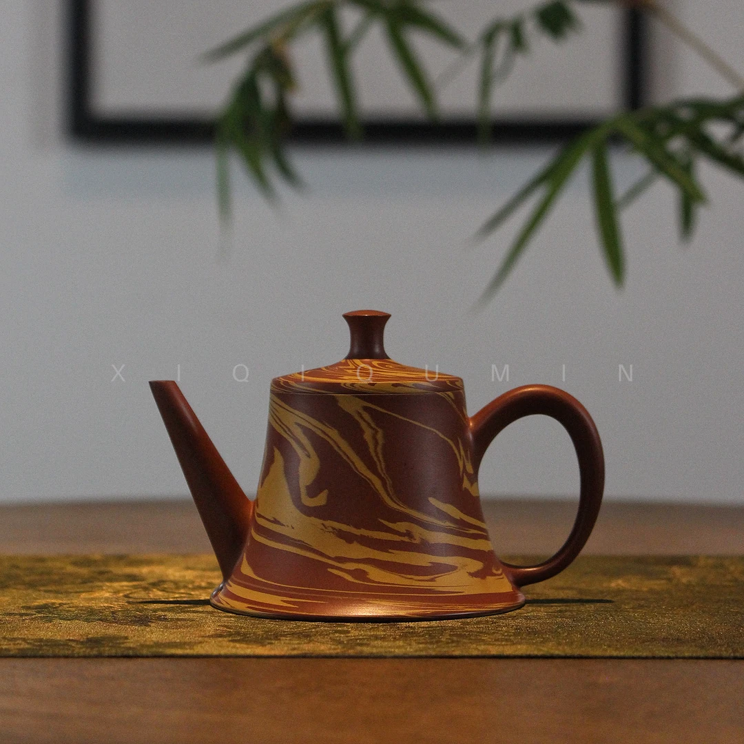 喜器 章泽伟-绞泥开运壶 约90cc 潮州全手工手拉壶 创意小容量壶