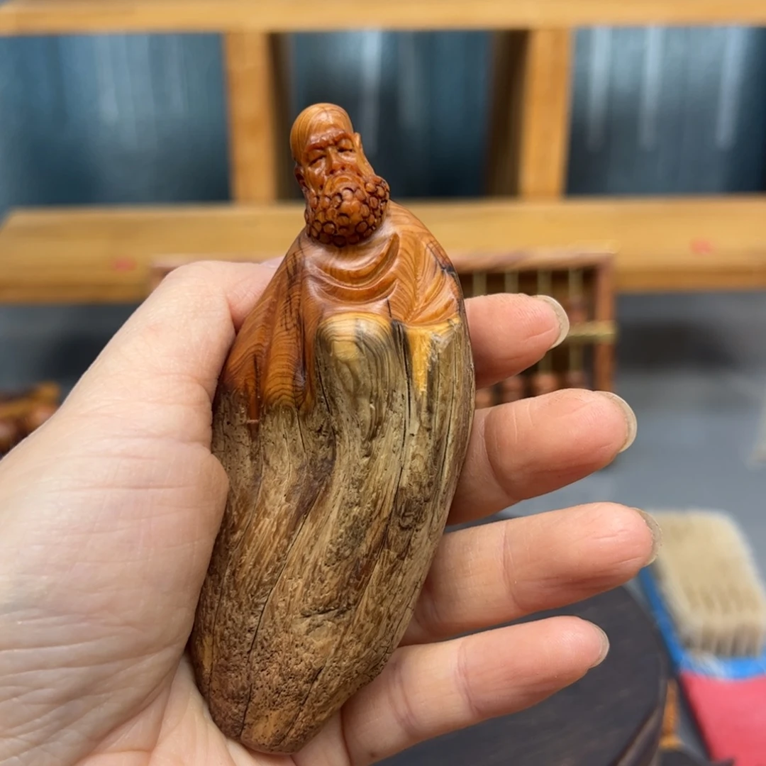 周***柏木崖柏木摆件手把件，