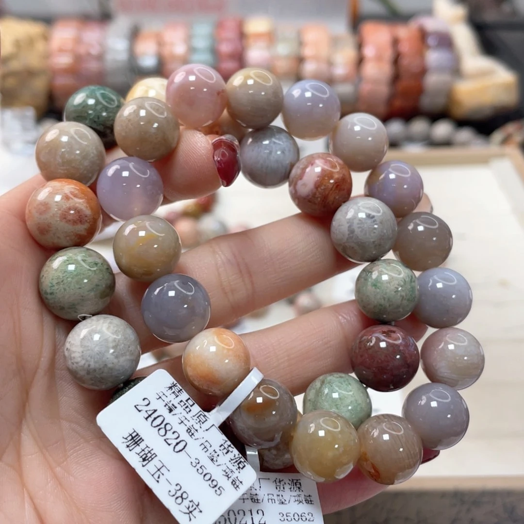 硅化珊瑚（珊瑚玉）手链未镶嵌王*喵644