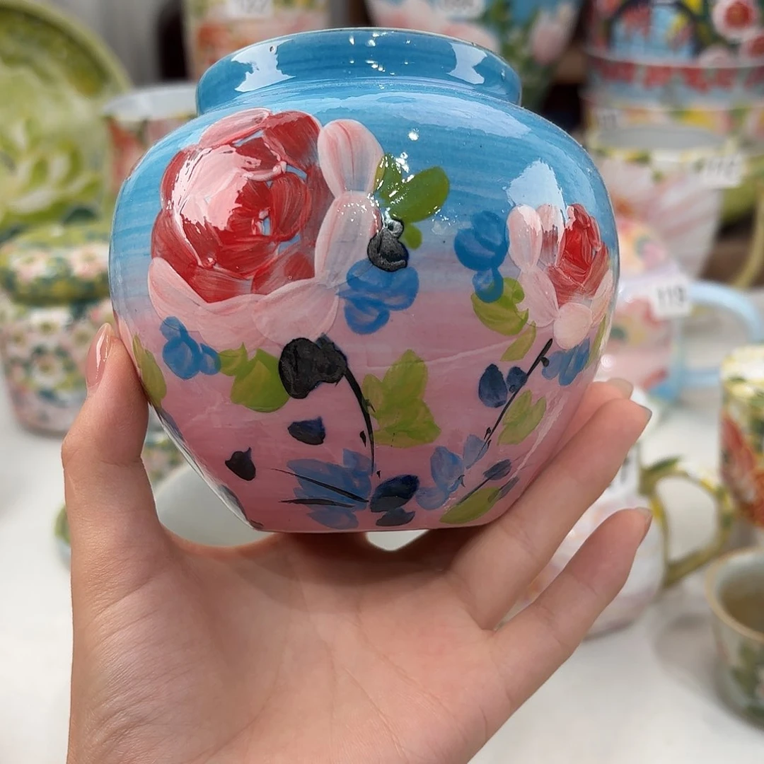 景德镇手绘高温釉下彩陶瓷茶具