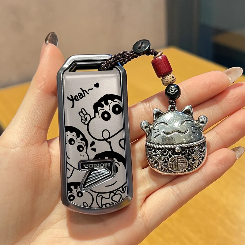 适用本田125la摩托车钥匙套ns扣lead125佛沙350裂行大洲pcx160壳